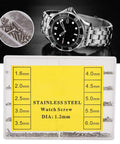 Level Up Your Watch Game With This Heavy Duty Stainless Steel Screw Repair Kit Featuring An Organized Labeled Case For Quick Fixes And Tidy Small Parts Storage.