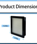 4 Pack 107315 HEPA Filter dimensions 4.33in by 3.93in for ProTeam Super Coach Pro 6 Pro 10 FS 6 Backpack Vacuums