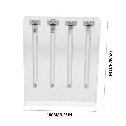 10x12cm acrylic Oil Comparator And Viscosity Tester For Engine And Transmission Oils, Four Hole Acrylic Demonstration Stand