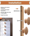 Handmade Boho Wood Cabinet Knobs 4 Pack Dope Mushroom Round Pulls With M4 Screws installation guide illustration