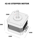 Heavy Hitter 4240 Stepper Motor For Creality Ender 3 Ender 3 Pro CR10 Series 3D Printers dimensions 42mm x 42mm x 40mm with shaft.