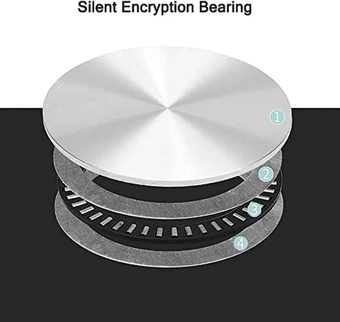 Tempered Glass Lazy Susan Turntable For Dining Table With Swivel Assist System Quiet Smooth Spin Large Round Serving Tray internal design