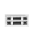10x4 Modern AC Vent Cover In White Aluminum, Decorative Air Vent Grille With Linear Slot Diffuser For Ceiling