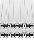 Pro Grade Aluminum Extrusion 300mm T Slot Profile 2020 Linear Rail Aluminum with White Anodized Finish European Standard for 3D Printer Parts and CNC Machines Cuttable Machinable Length, front view