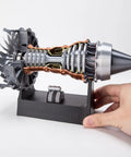 TR900 Aero Aircraft Engine Model Kit That Actually Runs, 50 Plus Pieces, Functional Jet Turbofan with hand adjusting display