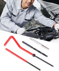 Mechanic using 30 Piece Thread Repair Kit With Stainless Steel Twisted Drill, Tap, Wrench, Tang Breaker, Hex Wrench, And M4x0.7 Threaded Inserts on car engine