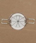 Construct Pro SpeedyZ 2-inch white cable pass-through port pair, spring-lock, installed in drywall