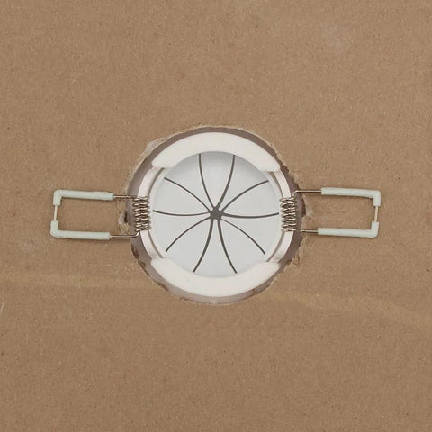 Construct Pro SpeedyZ 2-inch white cable pass-through port pair, spring-lock, installed in drywall