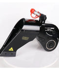Workhorse Hydraulic Torque Wrench 26447 Nm 2 1/2 Inch Square Drive showing black solid alloy steel construction and flexible hose swivel.