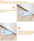 Clear Flexible Door Stop Wedges With Adhesive Backing 10 Pack Anti Collision Door Stoppers, stacked under door to prevent movement.