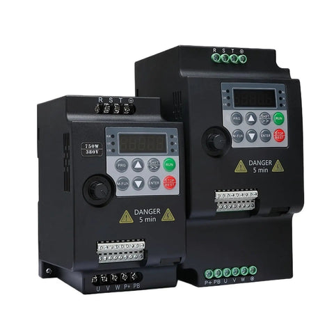 Industrial Grade 0.75-5.5KW VFD Inverter For 220V-380V AC Motors, Adjustable Frequency Drive With 0-400Hz Output, 4-13A, 3-Phase Motor Speed Controller, Plug-And-Play Easy Install, front view