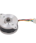 36Mm Two Phase Direct Drive Stepper Motor With Ten Teeth Gear for 3D Printers and CNC Machines, view showing motor and connector