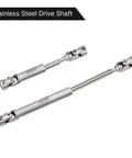 Stainless Steel D Shaped Drive Shaft for SCX24 Gladiator Power Wagon Upgrade with Tight Connection and Realistic Scale Joint for Rugged Trail Crawlers Not Compatible With SCX24 Deadbolt, stainless steel drive shafts