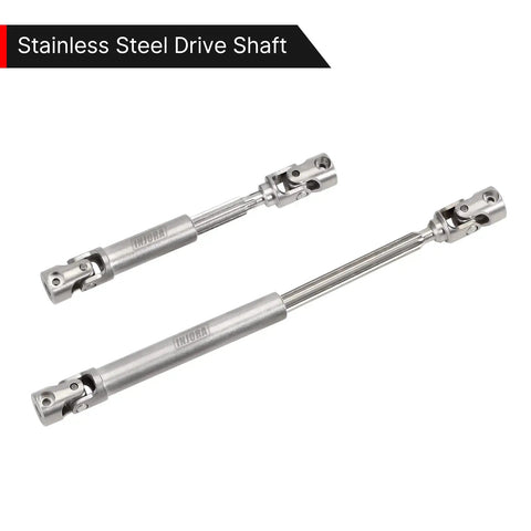 Stainless Steel D Shaped Drive Shaft for SCX24 Gladiator Power Wagon Upgrade with Tight Connection and Realistic Scale Joint for Rugged Trail Crawlers Not Compatible With SCX24 Deadbolt, stainless steel drive shafts