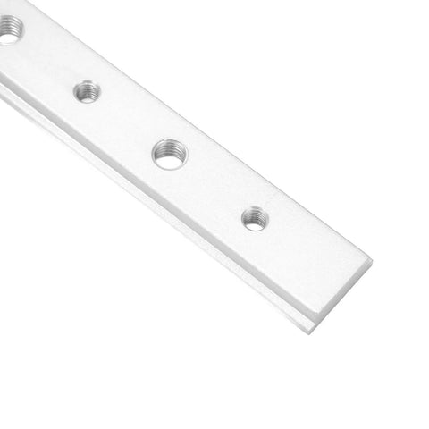 Heavy Duty Aluminum T Slot Miter Track Jig For Woodworkers, Smooth Sliding 200mm Guide System showing silver guide bar with mounting holes.