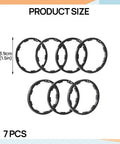 Seven Size Bike Headset Spacers Set For Mountain And Road Bikes with 1-1/8 steerer, aluminum rings showcasing thickness sizes.