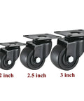 Heavy Duty Nylon Wheel Caster For Furniture And Equipment Swivel Stem Casters With Brake 2.5 Inch And 3 Inch Sizes Industrial Grade