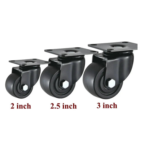 Heavy Duty Nylon Wheel Caster For Furniture And Equipment Swivel Stem Casters With Brake 2.5 Inch And 3 Inch Sizes Industrial Grade