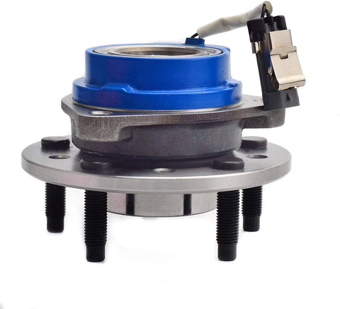 Front view of 513137 Front Wheel Hub And Bearing Assembly Direct Fit For Chevy Classic 04-05 Malibu with visible ABS sensor.