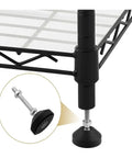 Four Piece Universal Adjustable Furniture Leveling Feet With Heavy Duty Swivel Base And Screw Thread Glides M8 M10 M12 Set showing adjustable mount and rubber pad.