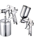 Badass Pneumatic Spray Gun With One Point Five Mm Nozzle W Seven One Model for auto paint with separate fluid controls and metal cup.