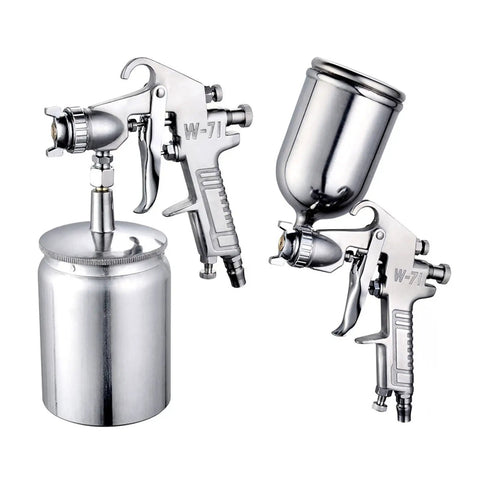 Badass Pneumatic Spray Gun With One Point Five Mm Nozzle W Seven One Model for auto paint with separate fluid controls and metal cup.