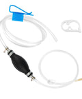 Heavy Duty Gas Siphon Pump with 6.5 ft hose and brass extender, enlarged caliber fuel transfer siphon kit for gasoline and diesel.