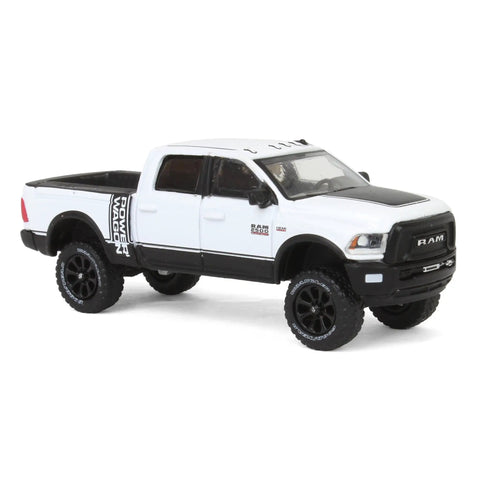 Ram 2500 Power Wagon One Sixty Fourth Scale Lifted Diecast Pickup White Exclusive Display Model For Collectors With Rubber Tires
