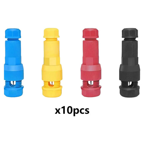 10 Pieces Low Voltage Wire Connectors With Piercing Terminals for Quick Puncture Crimp Wiring, four colors, adaptive clamp