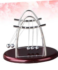 Large Pendulum Balance Balls Newtons Cradle For Desk Decor And Hands On Physics Fun Five Ball Educational Dynamics Tool with metal framework