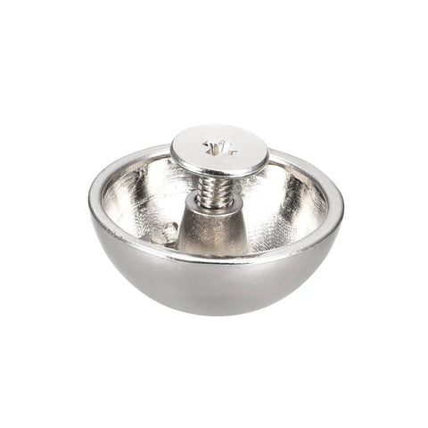 Dope Silver Zinc Alloy Screw Back Rivets Made To Level Up Your Leather Gear Custom Patches And Upholstery Makeovers Featuring A Sharp Round Top Cap Design For Quick Hookup 10 Pack, close-up view.