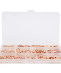 Premium 300 Pack Red Copper Flat Washer Gasket Set M5 To M16 Assortment Kit For High Heat Oil Pan Plugs And Hydraulic Systems With Top Notch Thermal Conductivity And Durable Pure Metal Build For Heavy Duty Repair Jobs in organizer case