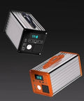 Heavy Duty Portable Power Station 220V Solar Generator With Multi Outlets Compact Backup Energy Kit Trail Ready For Campouts Road Trips And Weekend Getaways Black, showing multiple input/output ports.