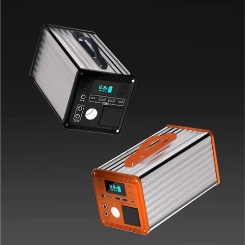 Heavy Duty Portable Power Station 220V Solar Generator With Multi Outlets Compact Backup Energy Kit Trail Ready For Campouts Road Trips And Weekend Getaways Black, showing multiple input/output ports.