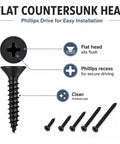 198 Piece Black Phosphated Screw Kit With Multi Size Assortment For DIYers Woodworking Furniture Cabinet Shelf Projects