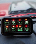 8 Gang Dimmer Switch Panel for Cars Trucks ATVs UTVs and SUVs LED Automatic Dimming Electronic Relay System on dashboard