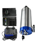 Pro Shop 2.2KW Round Water Cooled Spindle Motor Paired With 400Hertz Vfd Inverter For 220Volt Cnc Routers And Mills close-up view.