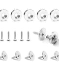 Magnetic Door Catch Set Six Pack Stainless Steel Silver Cabinet Latch with screws for cabinets drawers and closets
