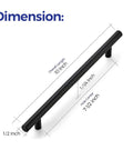 Dimensions for Matte Black 10 Inch Cabinet Handles Set Of 20 Stainless Steel Drawer Pulls For Kitchen Cabinets