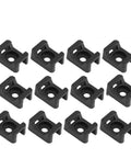 Heavy Duty Three Hundred Screw Mount Cable Ties And Straps Lock Down Every Pesky Wire for quick cable organization, 12 black square base clips.