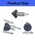 3 views of 10 Pack M5 Threaded Knurled Thumb Screws Black Round Grip Knobs For Machinery Lathe Setup Carbon Steel With ABS Core