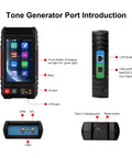 Rechargeable Network Cable Tester With Tone Generator And Probe All In One 4 Inch IPS Touchscreen with labeled ports