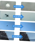 Windshield Crack Repair Kit For Cars Portable Glass Repair For Laminated Windshields Chips And Small Cracks Before and After Results