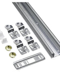By-Passing Door Hardware Set With 60-Inch Galvanized Rail, WeatherGuard Protected Steel Track For 3/4 To 1-3/8 Inch Doors