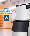 Heavy Duty Commercial Ice Maker Cranks Out Five Hundred Pounds Of Full Cubes Daily With A Rock Solid Stainless Build.