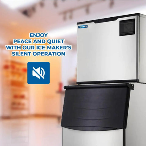 Heavy Duty Commercial Ice Maker Cranks Out Five Hundred Pounds Of Full Cubes Daily With A Rock Solid Stainless Build.