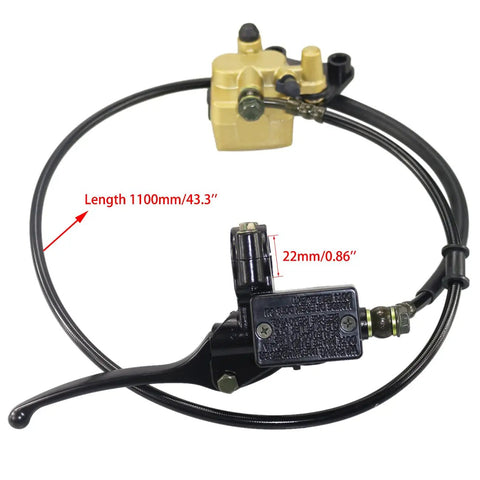 Hydraulic Front Brake Caliper Assembly For 50cc 70cc 90cc 110cc 125cc Pit Bikes Off Road Dirt Bikes With Seven Eighths Inch Handlebars