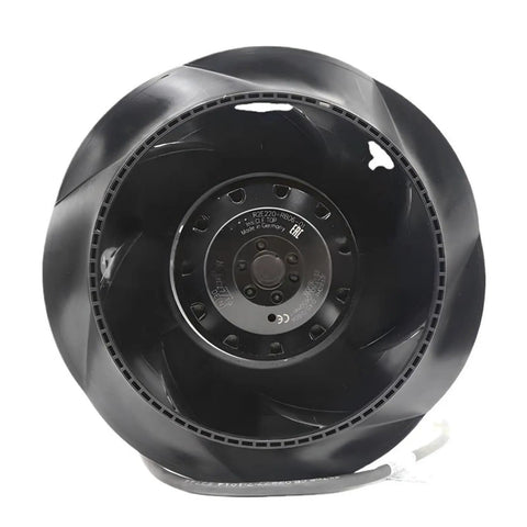 Heavy Duty Industrial Centrifugal Cooling Fan Blower R2E220-AA40-23 25 48 50 Series For Industrial Equipment Heat Dissipation High Efficiency Airflow Low Noise Motor Beefy Build Easy Mounting Perfect For Continuous Duty Cooling, black rear view