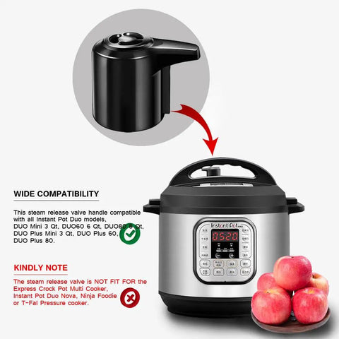 Steam Release Valve Handle Replacement For Duo And Duo Plus Pressure Cooker Models Fits 3 Qt Mini 5 Qt 6 Qt 8 Qt Duo50 5
