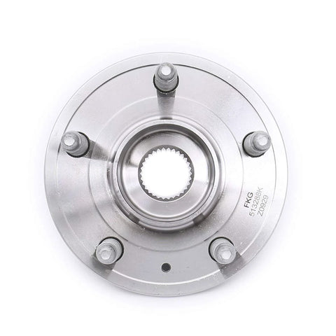 Front view of a 5-lug Front Or Rear Wheel Hub Bearing Assembly For 2010-2016 Buick Lacrosse, 2011-2016 Buick Regal, OE style replacement